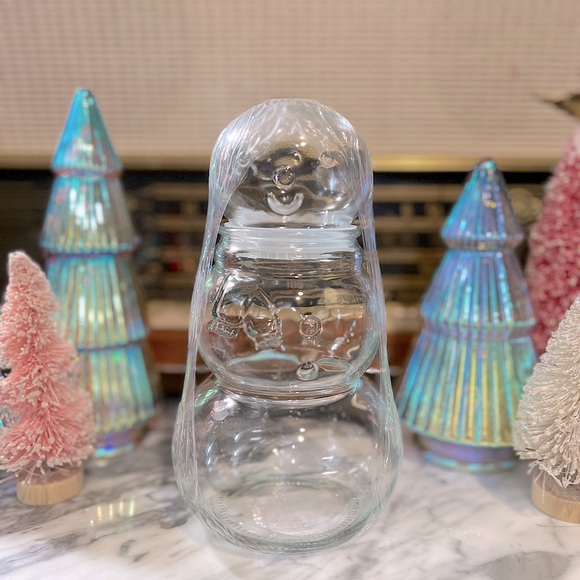 ✨NEW☃️Target Bullseye Playground 2023 Glass Snowman Container Jar❄️ - Picture 1 of 7